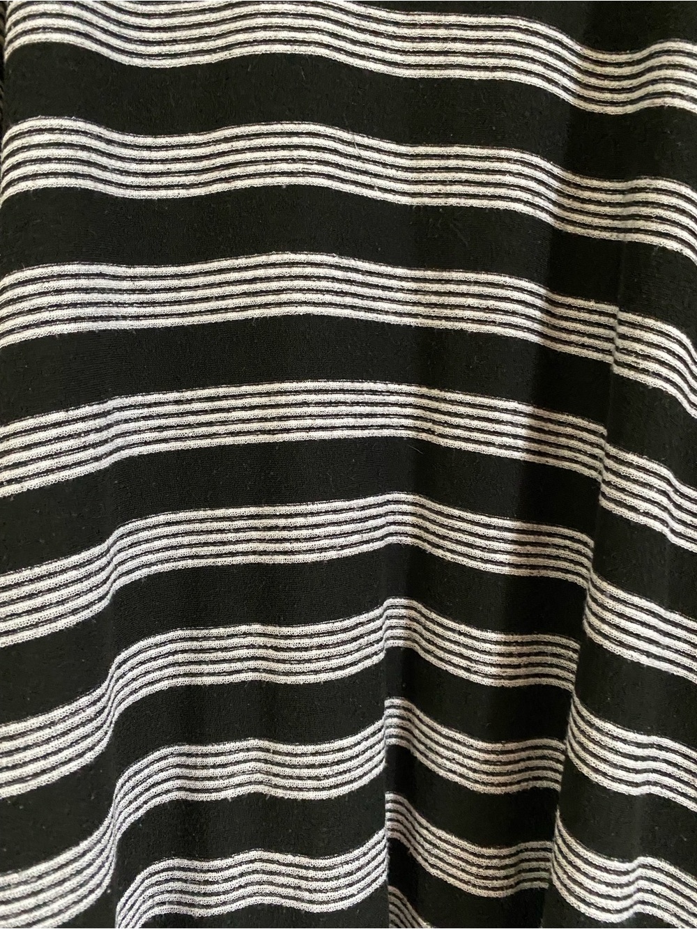 Cacique Lane Bryant Black and White Striped Terry Robe 26/28 - Picture 5 of 10